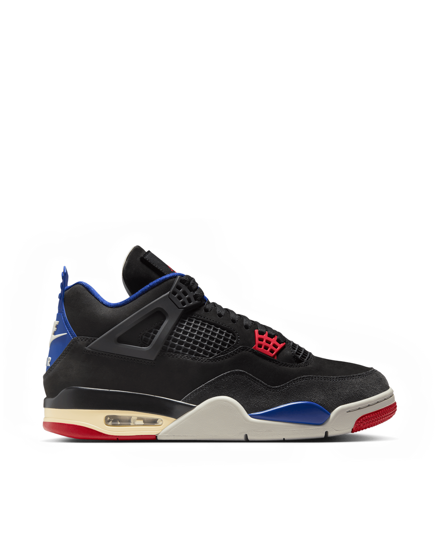 Nike Air Jordan 4 Retro (Black/Fire Red-Deep Royal Blue)