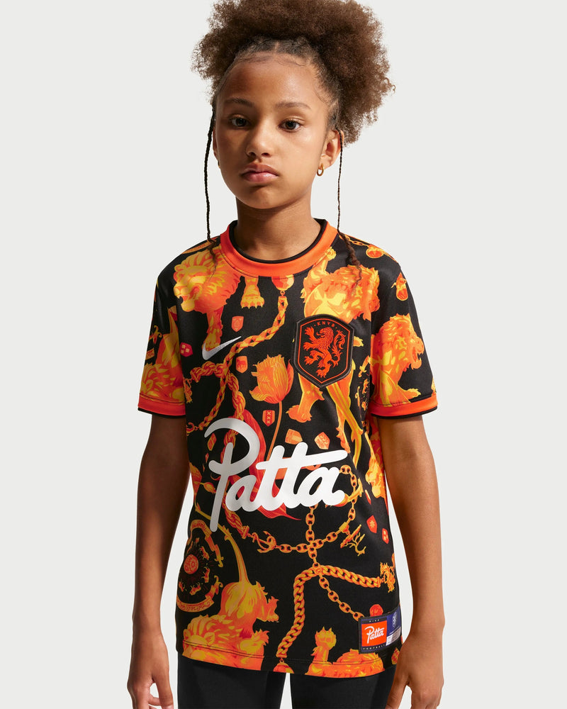 Patta x Nike KNVB Pre-Match Jersey Kids (Black/Orange)