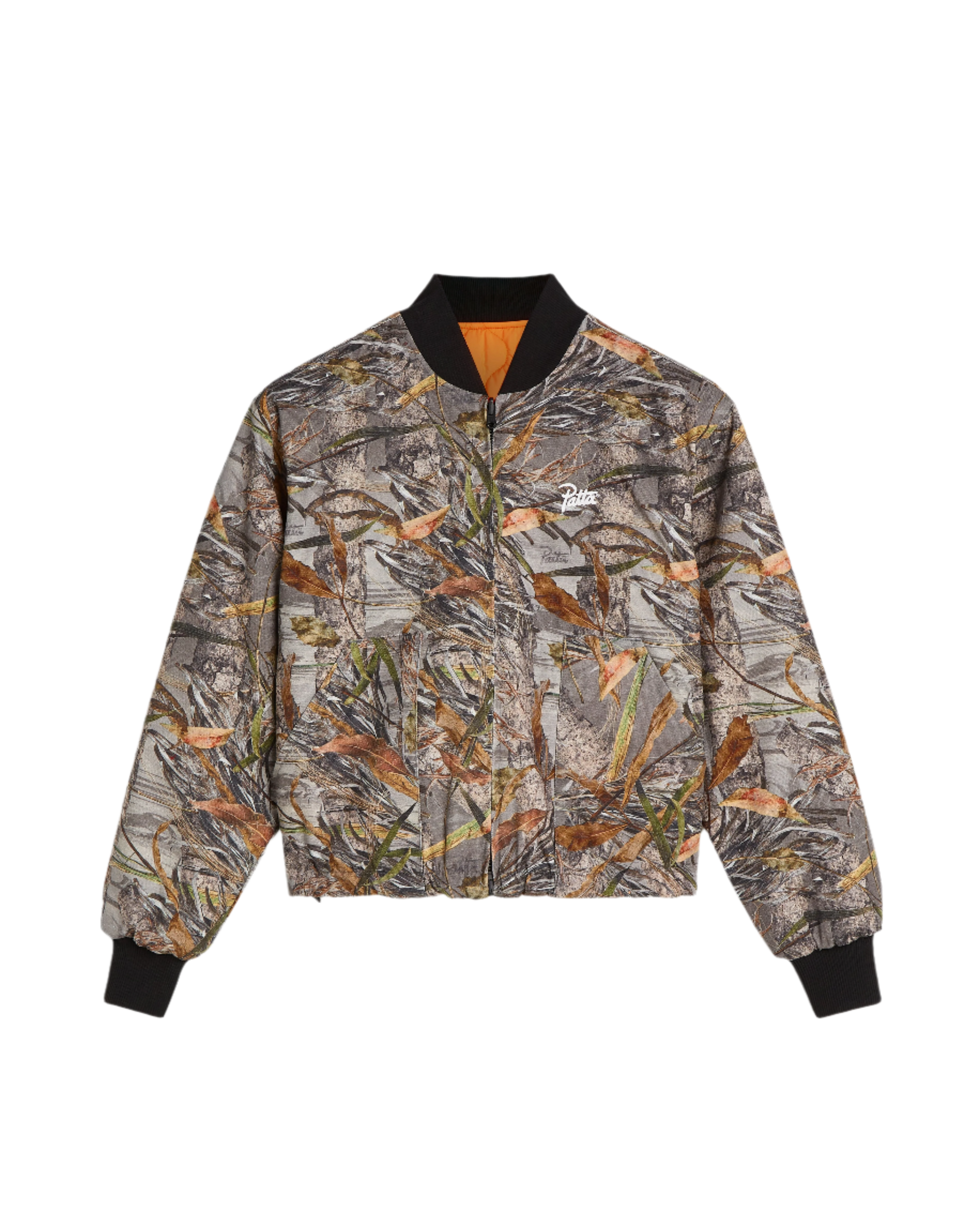 Patta Nature Print Reversible Canvas Bomber Jacket (Nature Print)