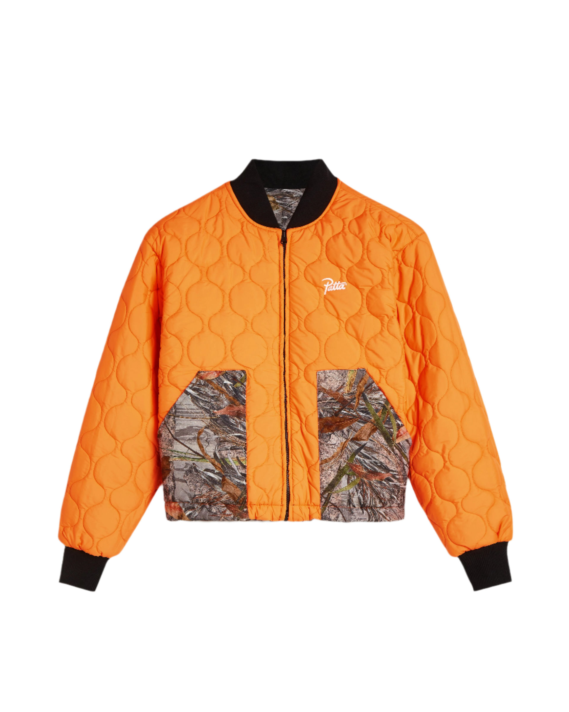 Patta Nature Print Reversible Canvas Bomber Jacket (Nature Print)