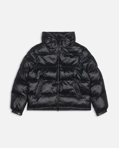 Patta Quilted Script Logo Puffer Jacket (Black)