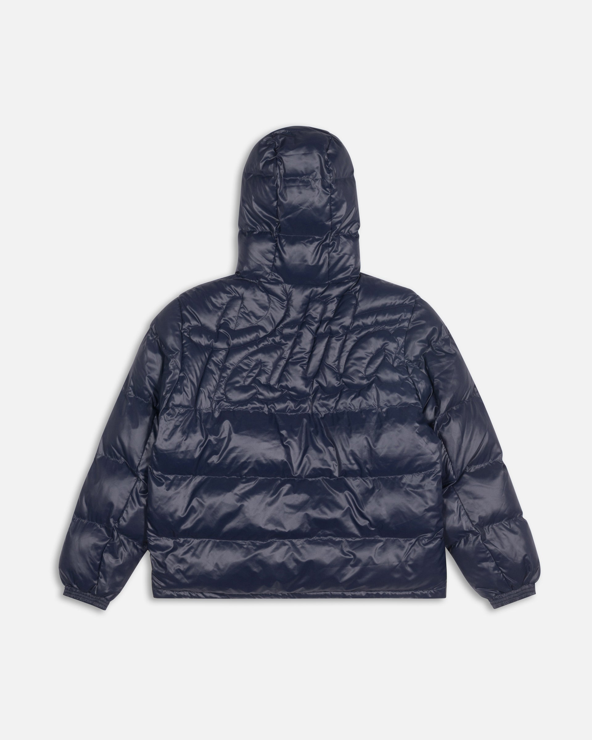 Patta Quilted Script Logo Puffer Jacket (Navy)