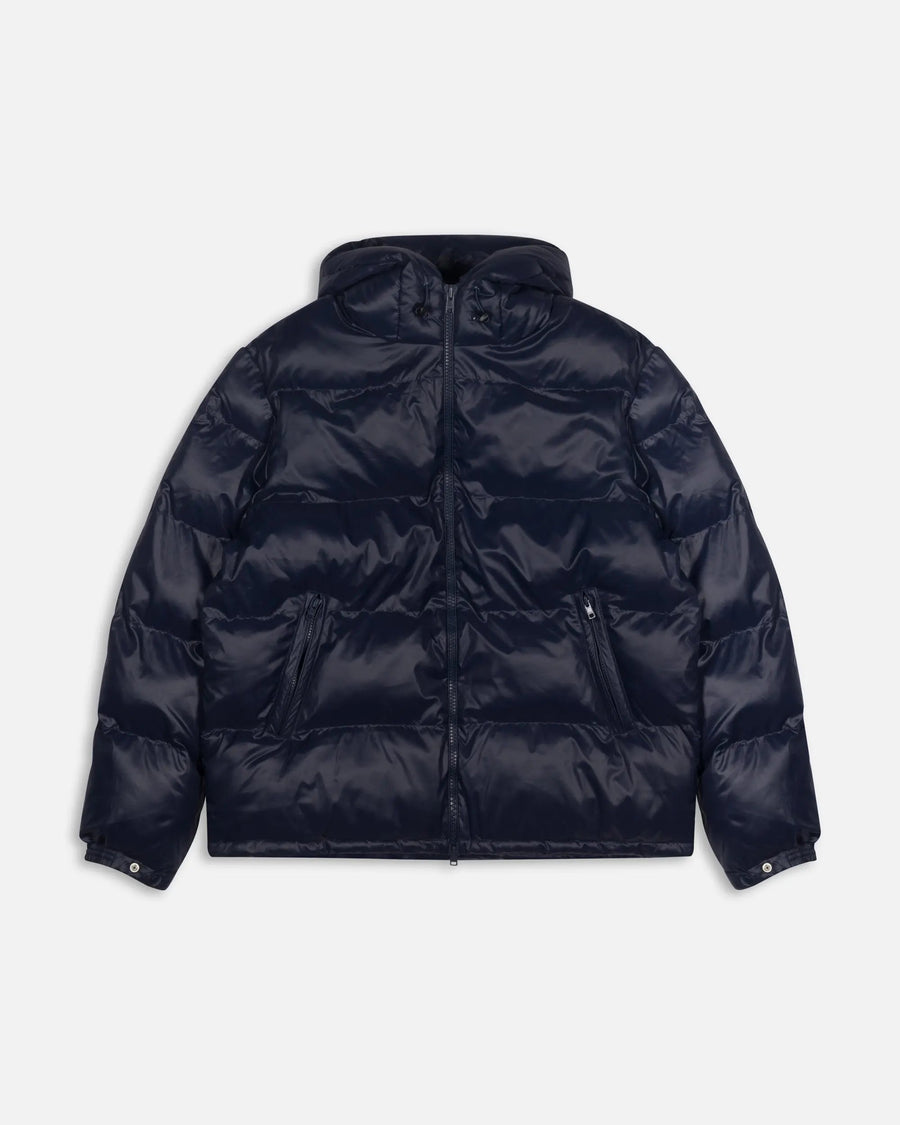 Patta Quilted Script Logo Puffer Jacket Parisian Night