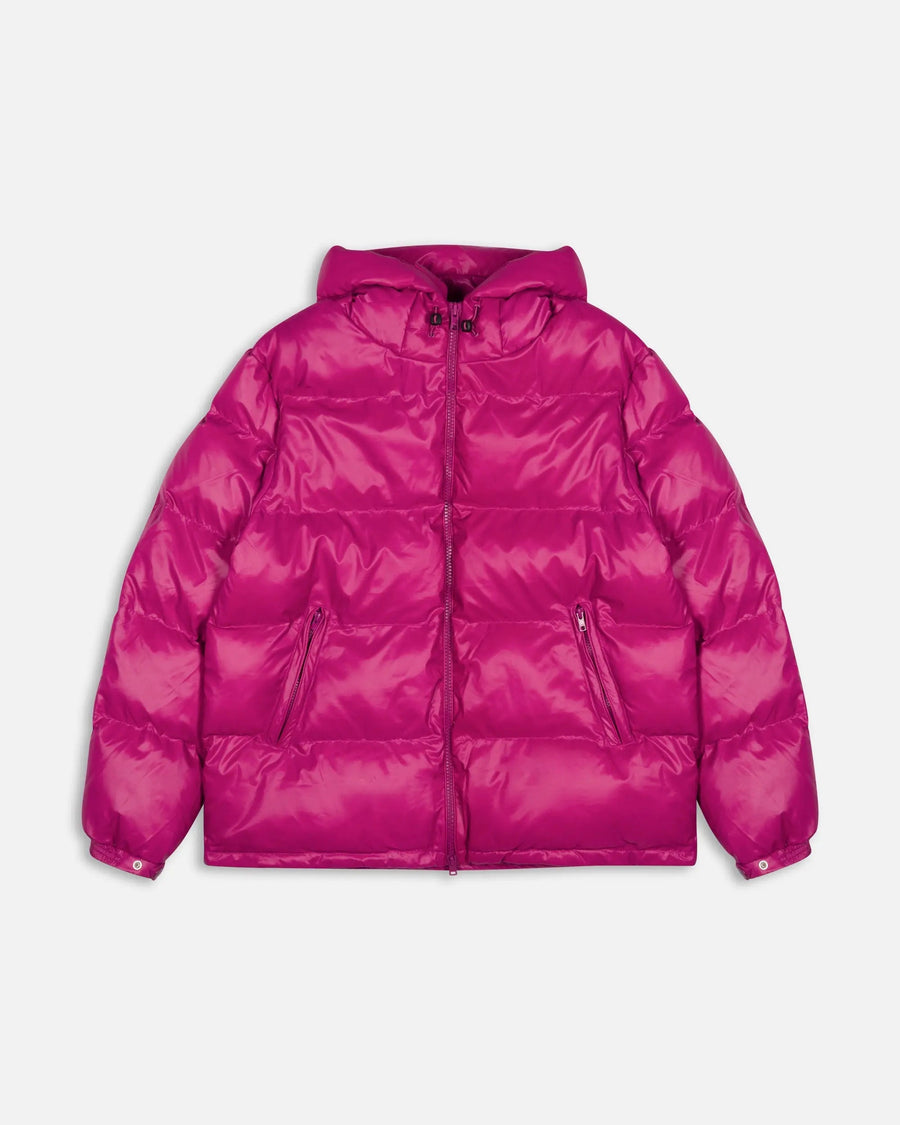 Patta Quilted Script Logo Puffer Jacket Boysenberry