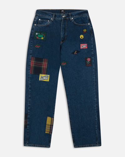 Patta Whole Lotta Labels Denim Pants (Light Blue Denim)