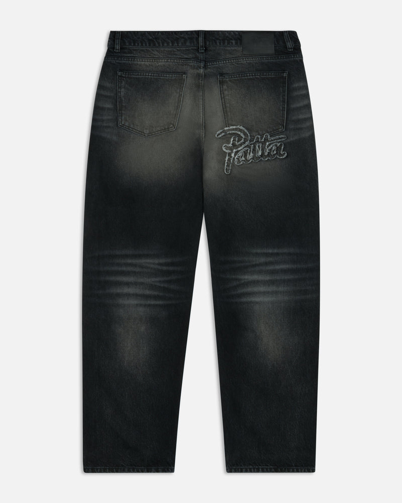 Patta Dark Dirty Whiskers Baggy Denim Pants (Black)