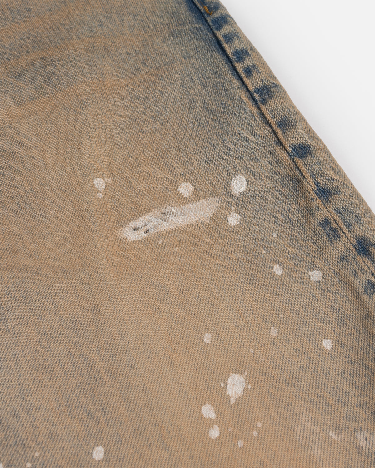 Patta Dirty Splatter Straight Leg Denim Pants (Sandwashed Light Blue Denim)