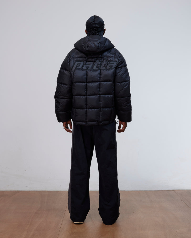 Patta Square Quilted Puffer Jacket (Black)