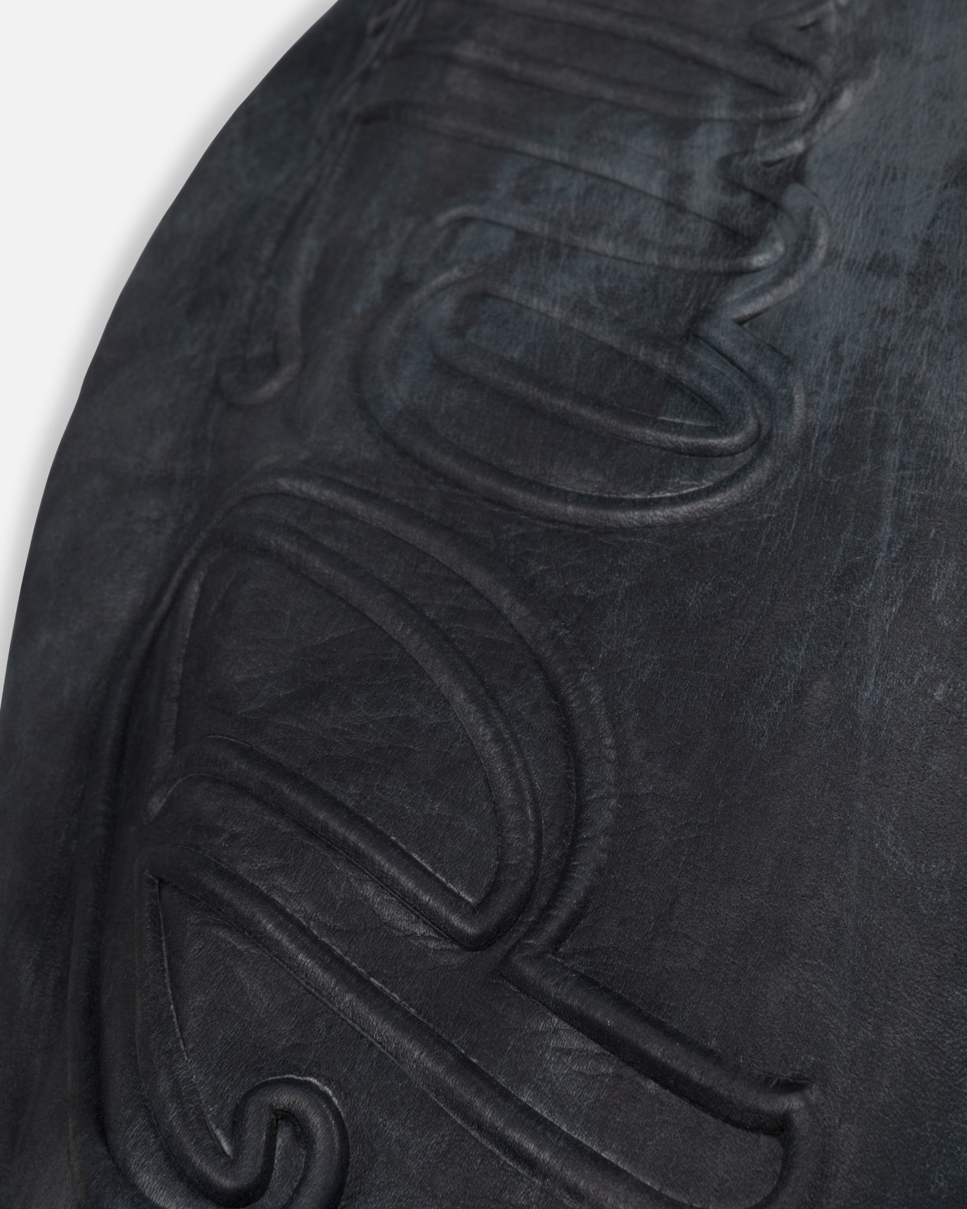 Patta Leather Hooded Bomber Jacket (Black)