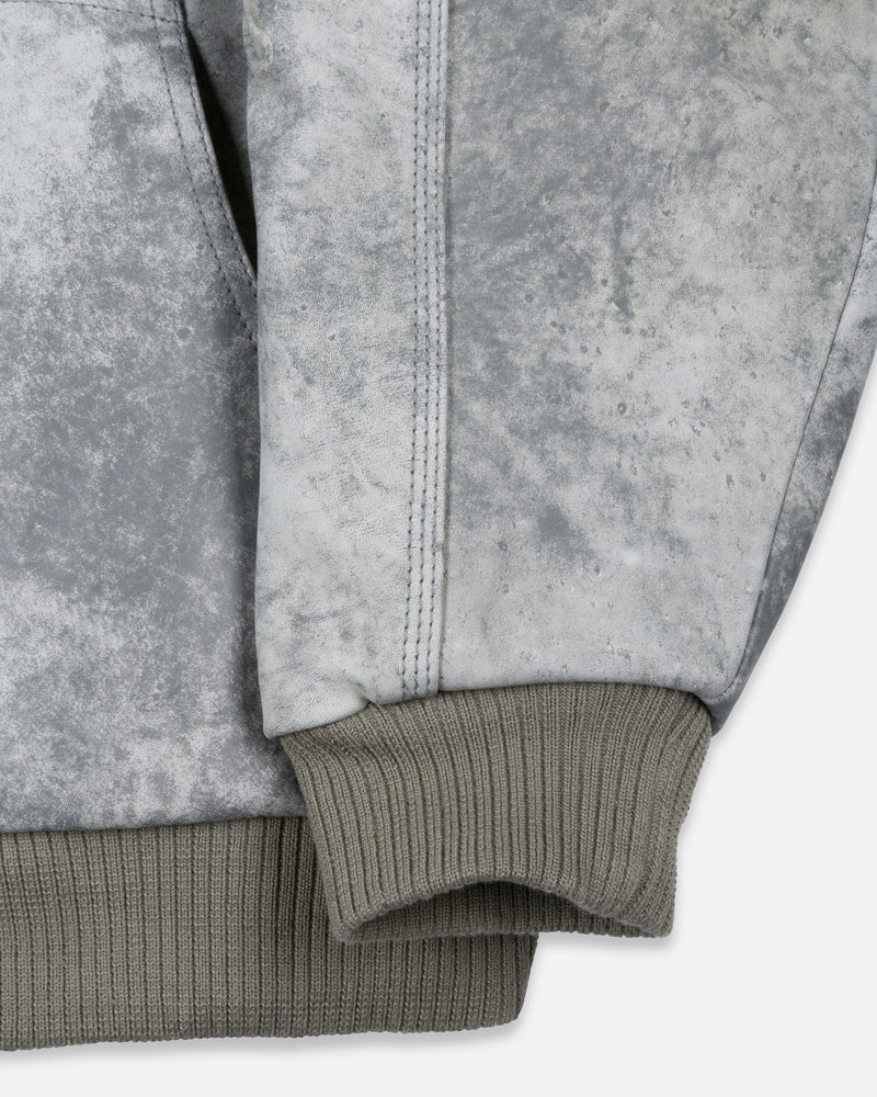 Patta Leather Hooded Bomber Jacket (Moonless Night)