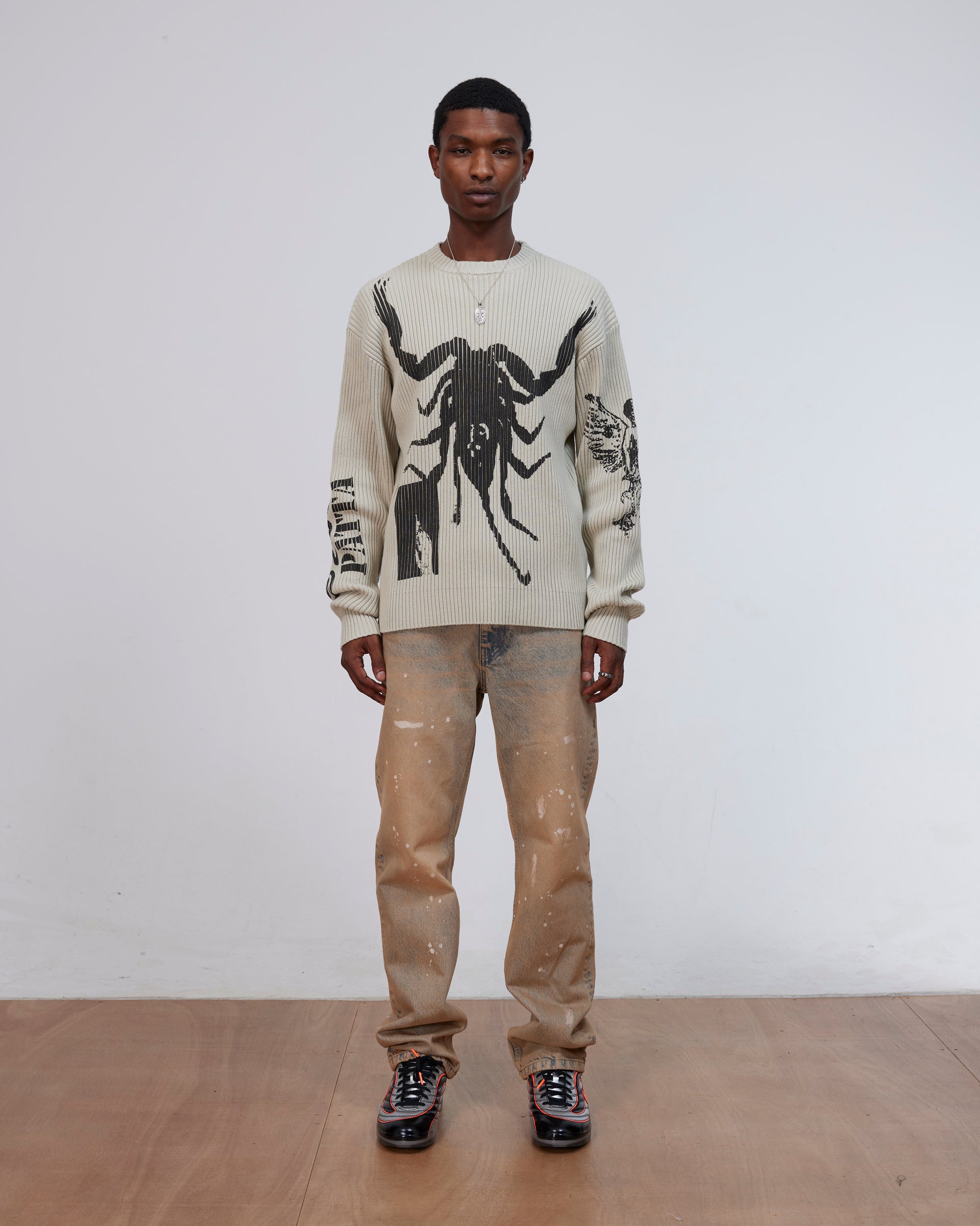 Patta Scorpio Knitted Jumper (Plaza Taupe)