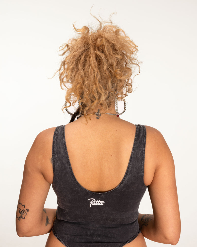 Patta Femme Acid Wash Bodysuit (Black)