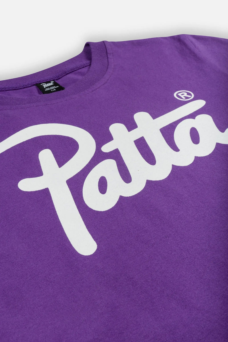 Patta Kids Script Logo T-Shirt (Picasso Lily)