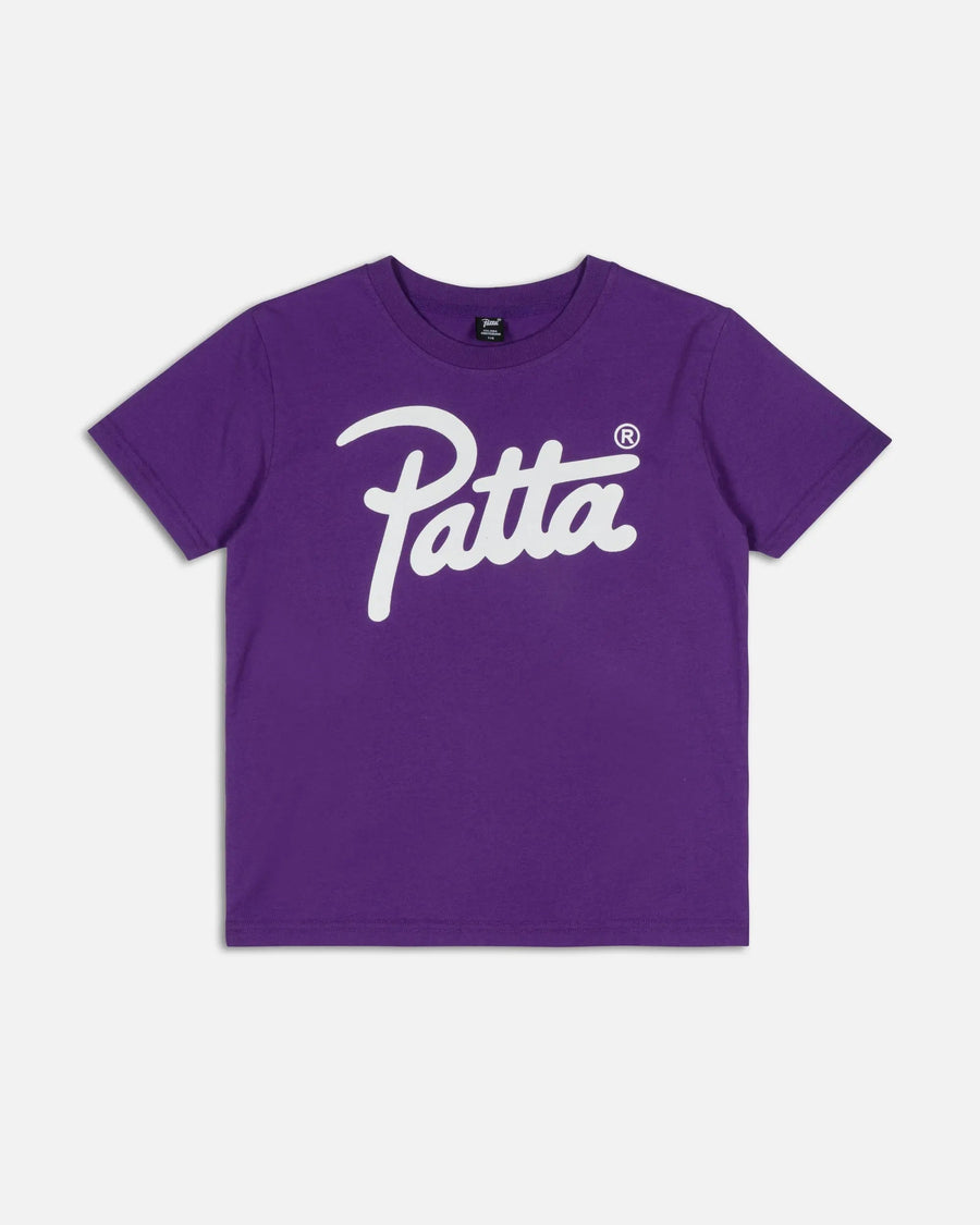 Patta Kids Script Logo T-Shirt (Picasso Lily)