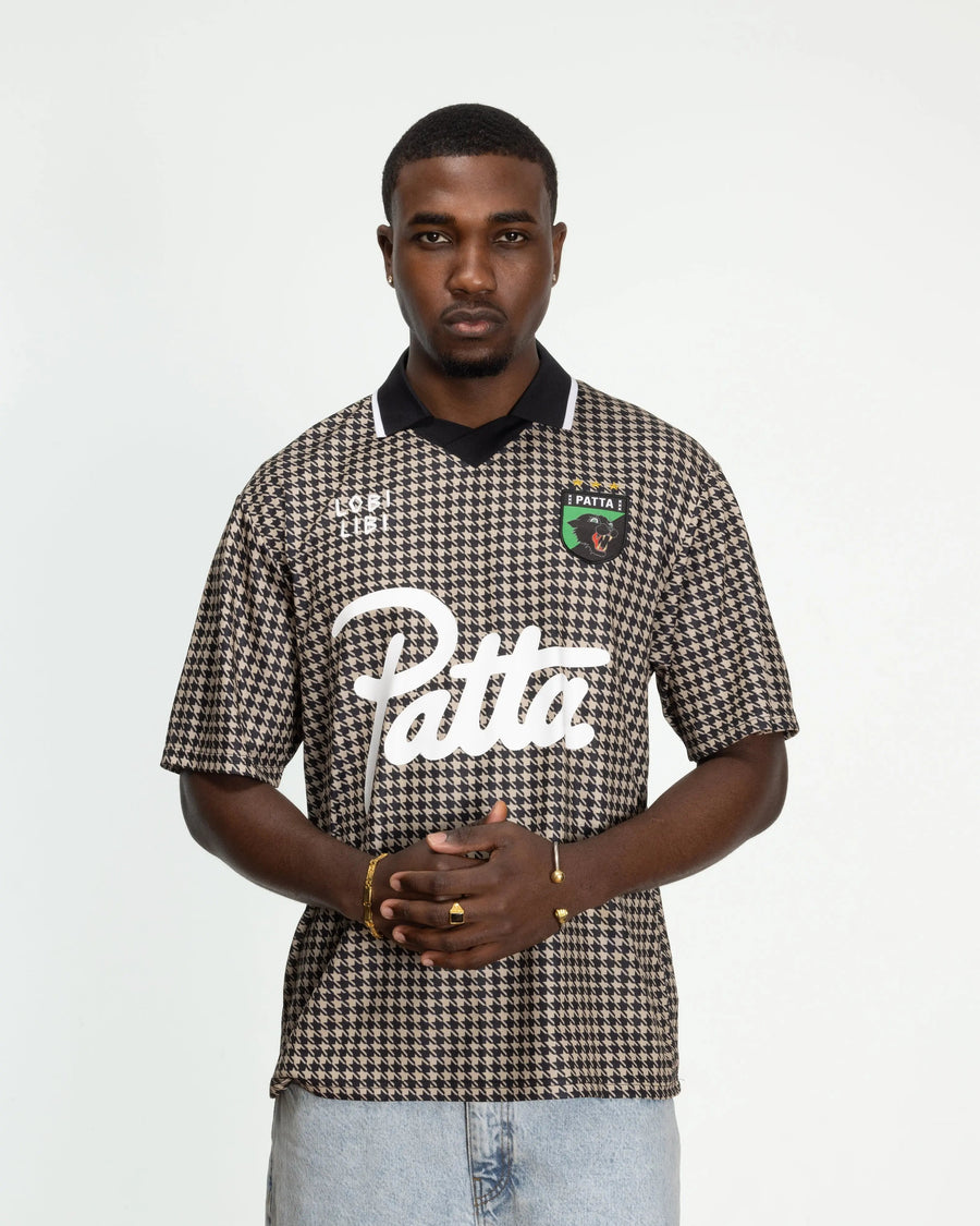 Patta Houndstooth Football Jersey (Irish Cream)