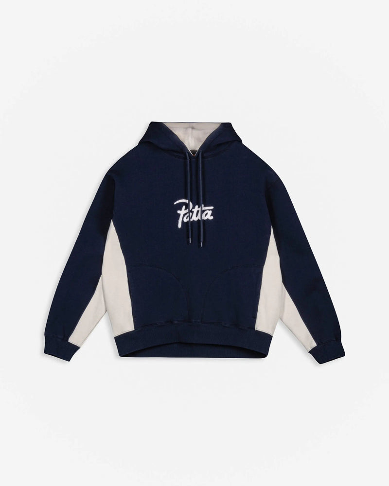 Patta Chenille Logo Hooded Sweater (Black Iris)