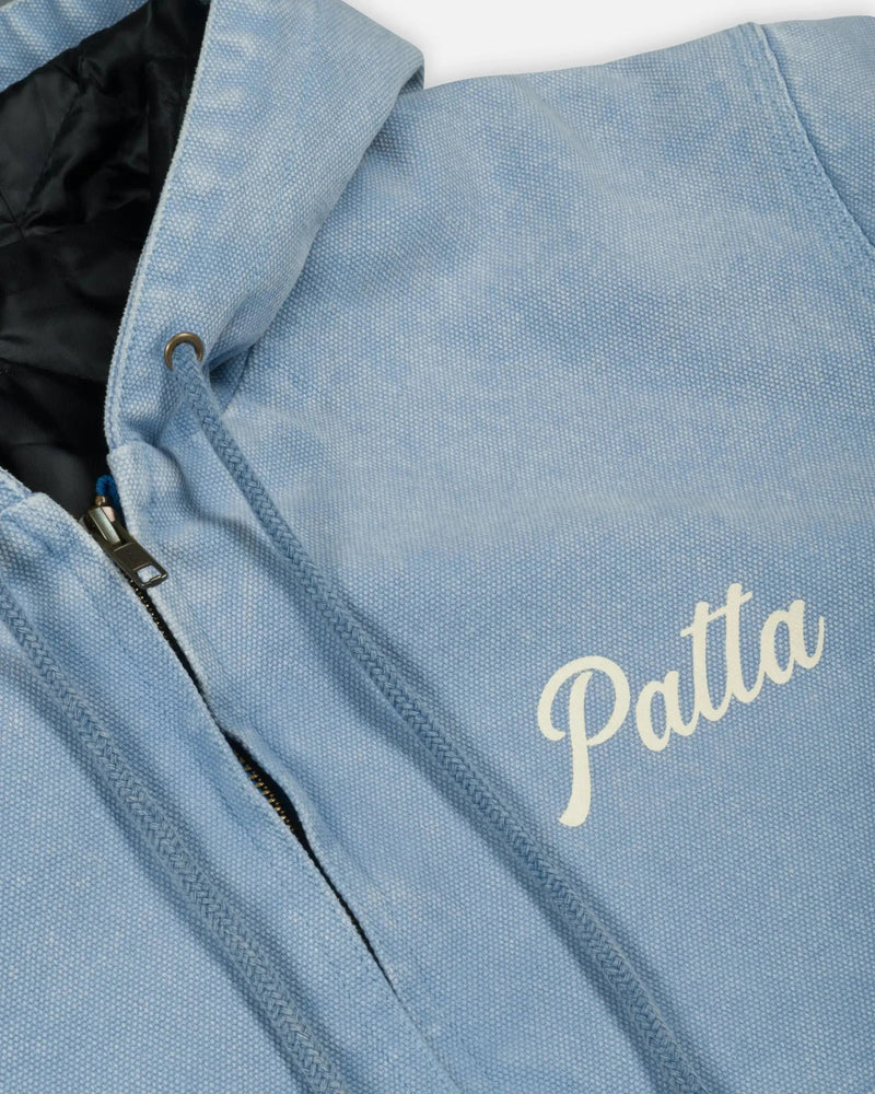 Patta Peace Canvas Hooded Jacket (Light Blue Denim)