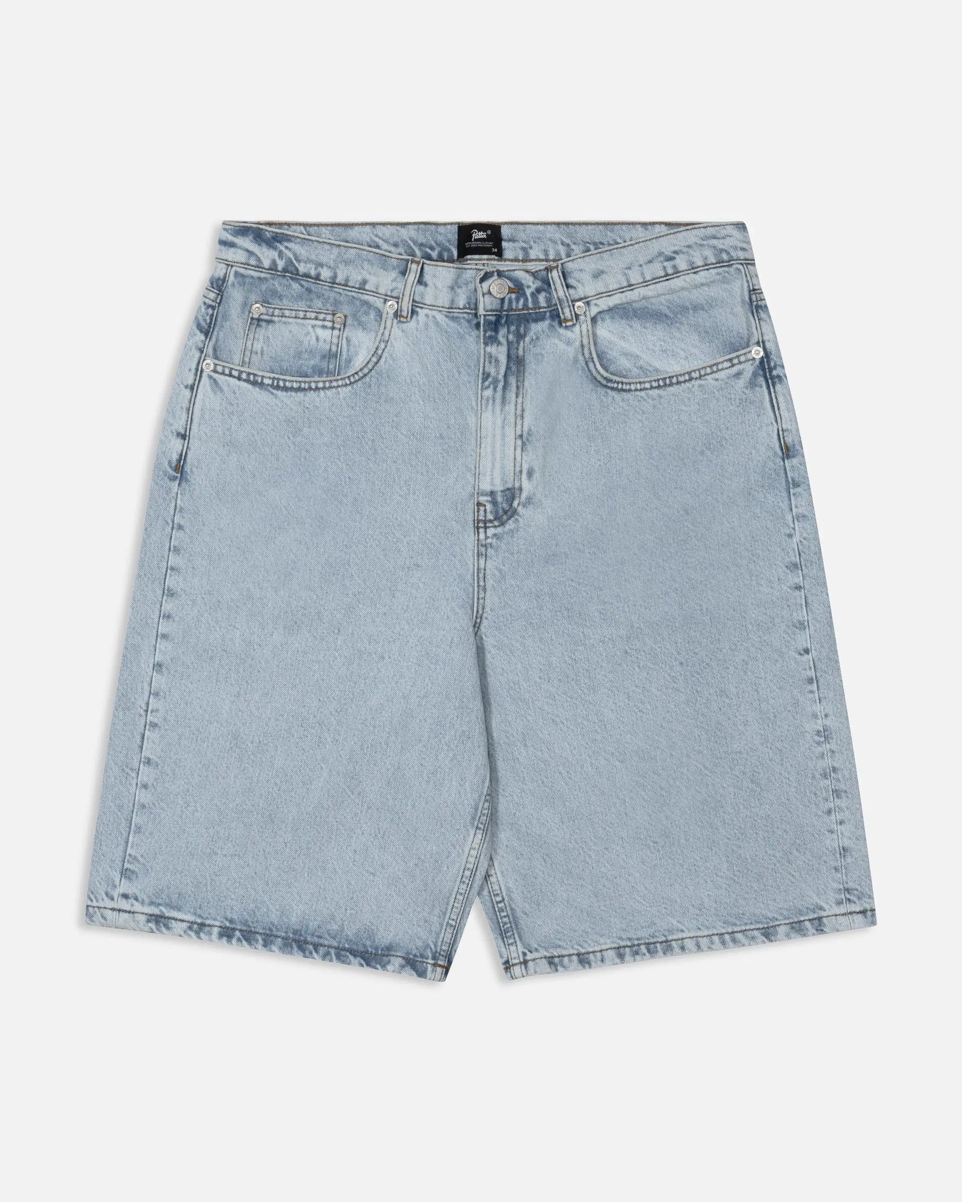 Patta Light Wash Denim Shorts (Light Blue Denim)