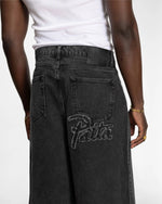 Patta Whiskers Denim Jorts (Black Denim)
