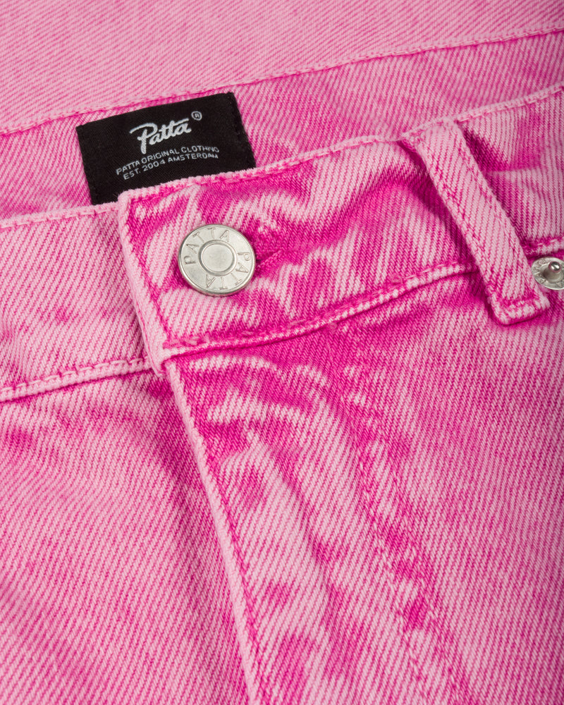 Patta Acid Wash Fuchsia Purple Denim Pants (Fuchsia Purple)