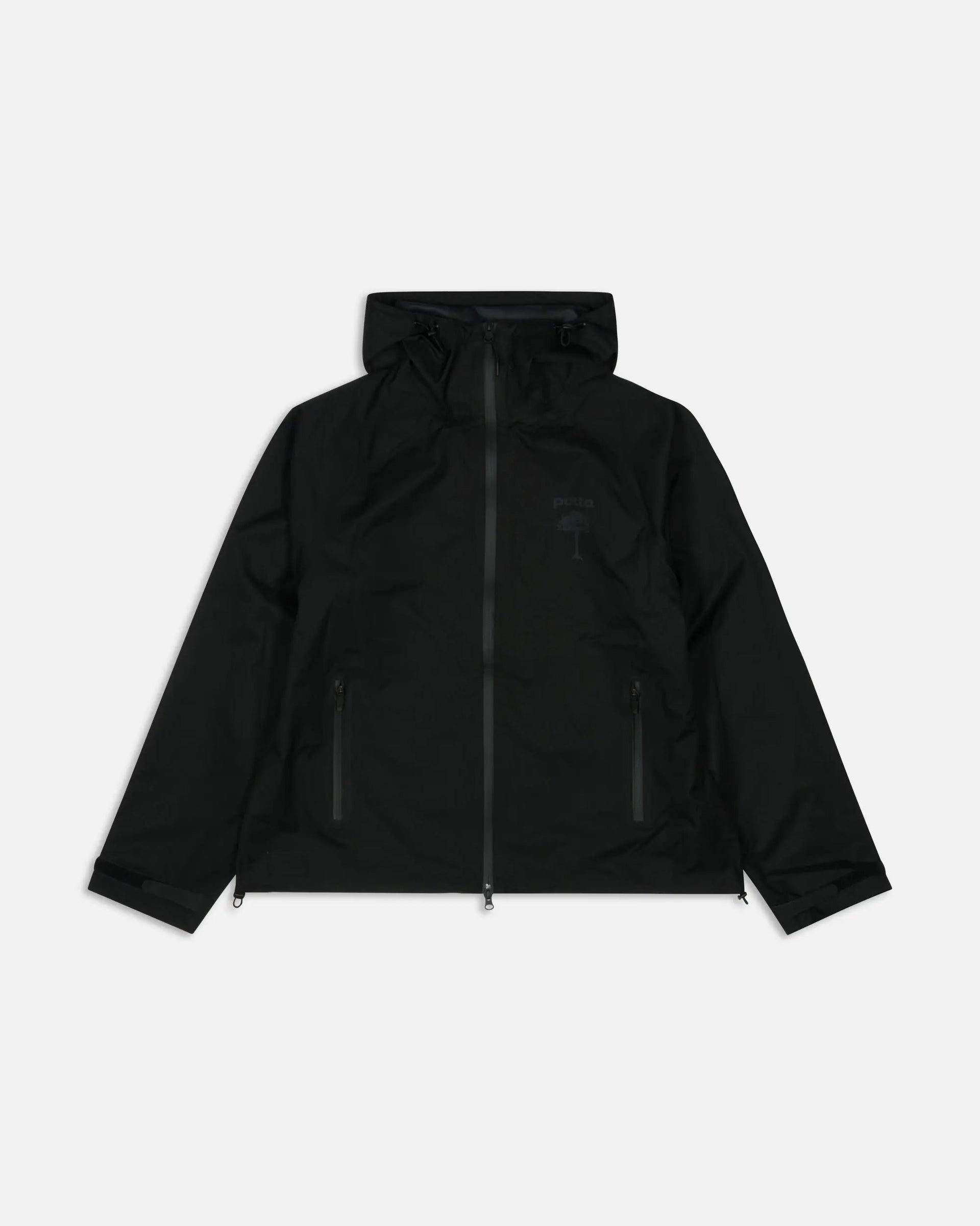 Patta 3M Reflective Waterproof Rain Jacket (Black)