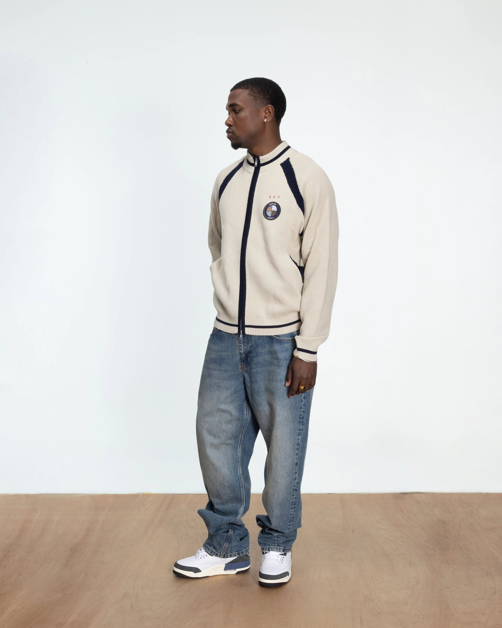 Patta Track Top Cardigan (Vaporous Grey)