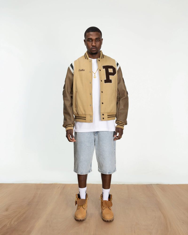 Patta Athletic P Houndstooth Varsity Jacket (Starfish)