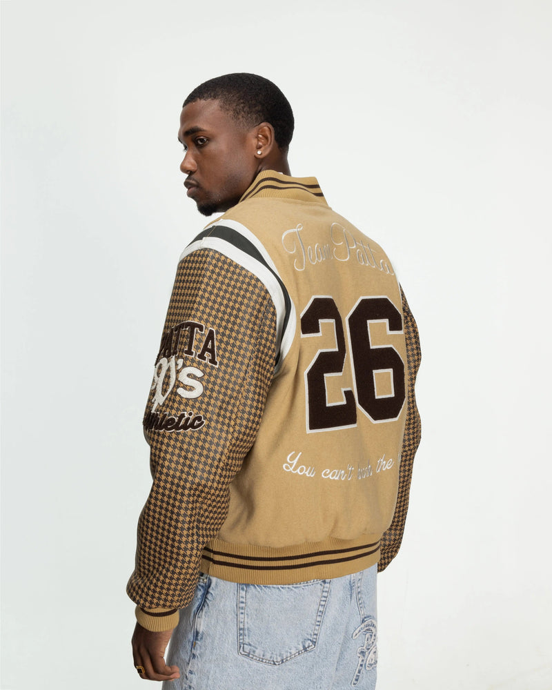 Patta Athletic P Houndstooth Varsity Jacket (Starfish)